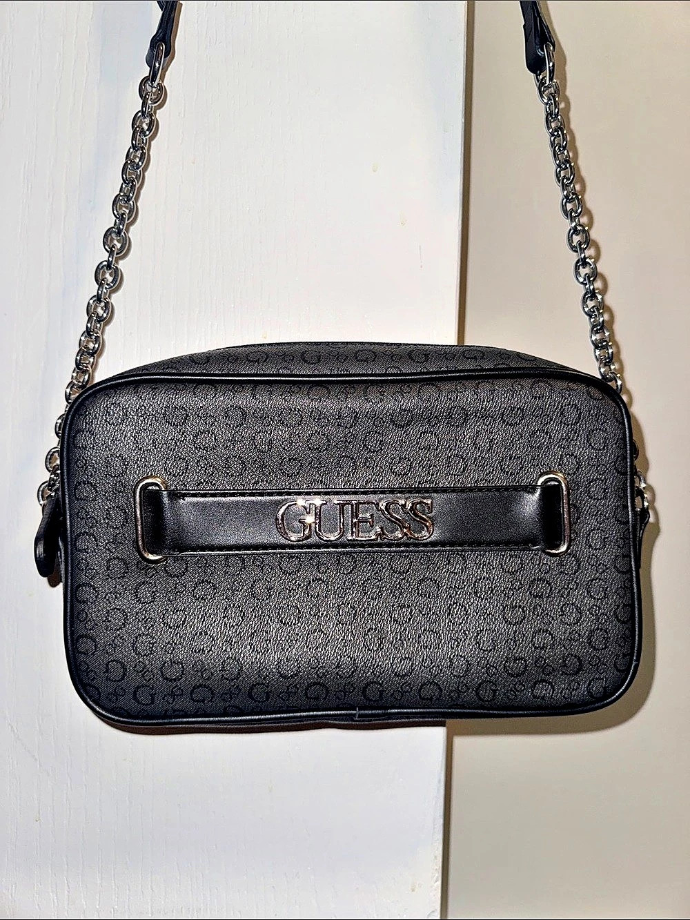 Guess Creswell Logo Crossbody Bag Black